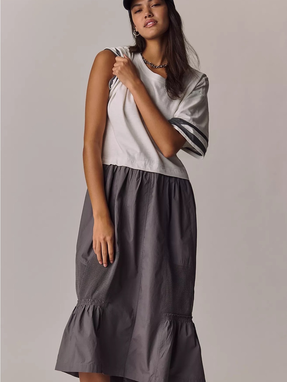 Anthropologie Daily Practice Drop Speed Twofer Midi Dress